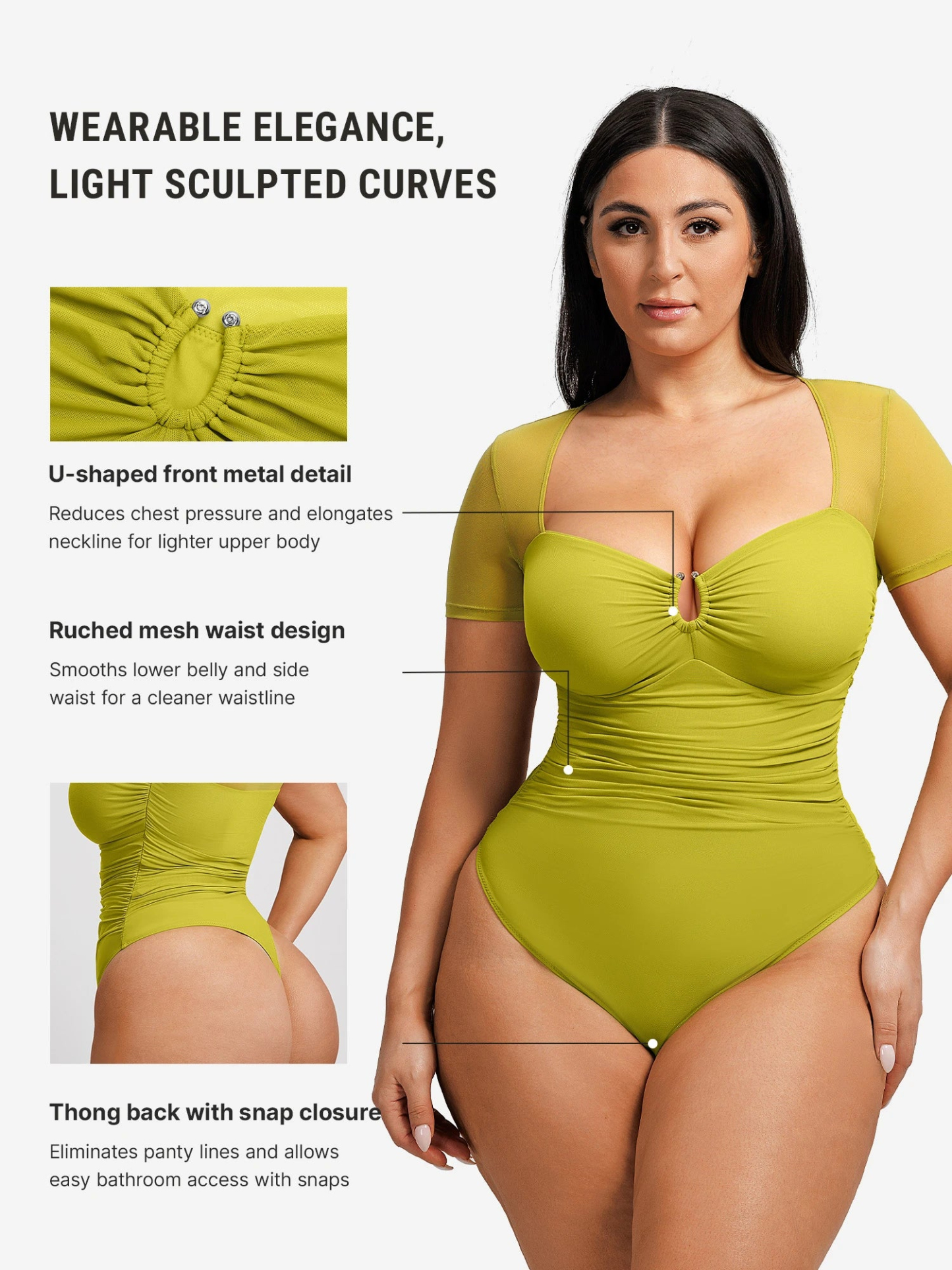 Women's Ultra-Fine Mesh Classic Thong Bodysuit