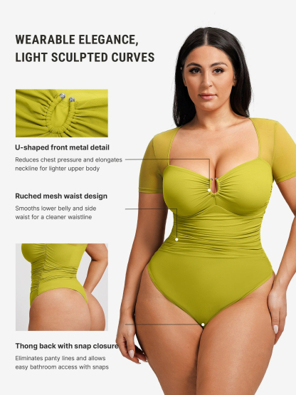 Women's Ultra-Fine Mesh Classic Thong Bodysuit