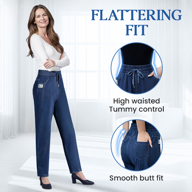 ⏰Last Day Sale🔥Women's High Waist Ultra-Stretch Mom Jeans