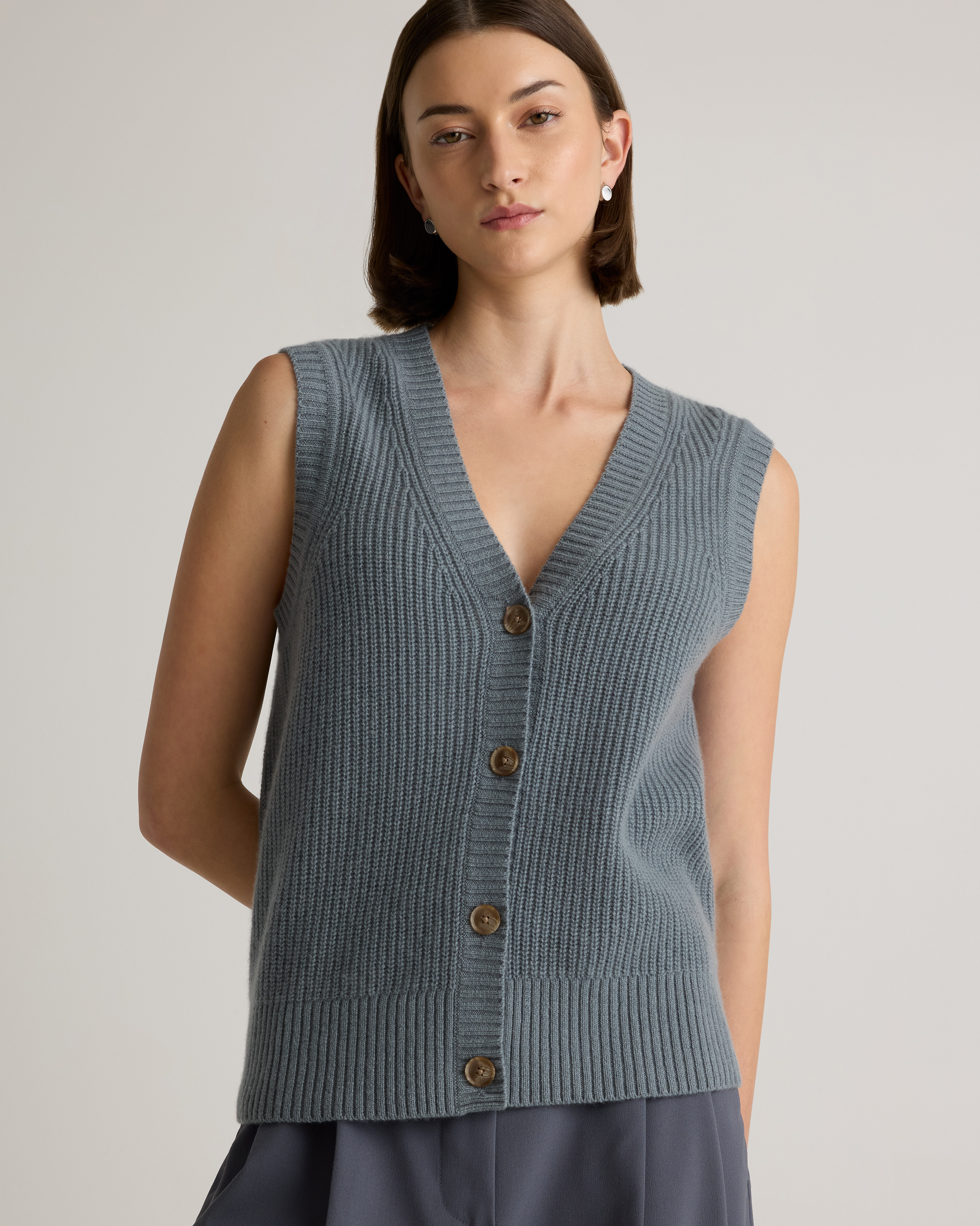 Mongolian Cashmere Fisherman Sweater Vest