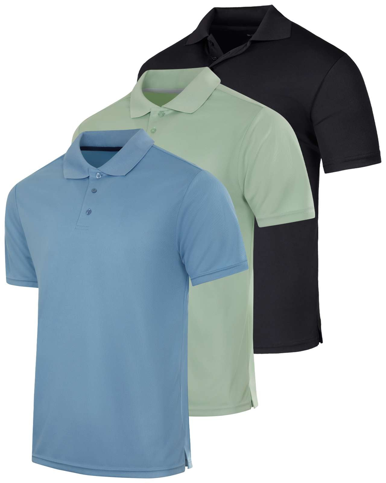 Men's Quick-Dry Short Sleeve Athletic Performance Polo Shirt (Available In Big & Tall)