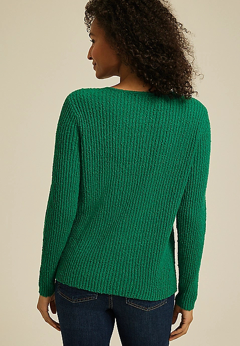 Tie Front Ribbed Cardigan