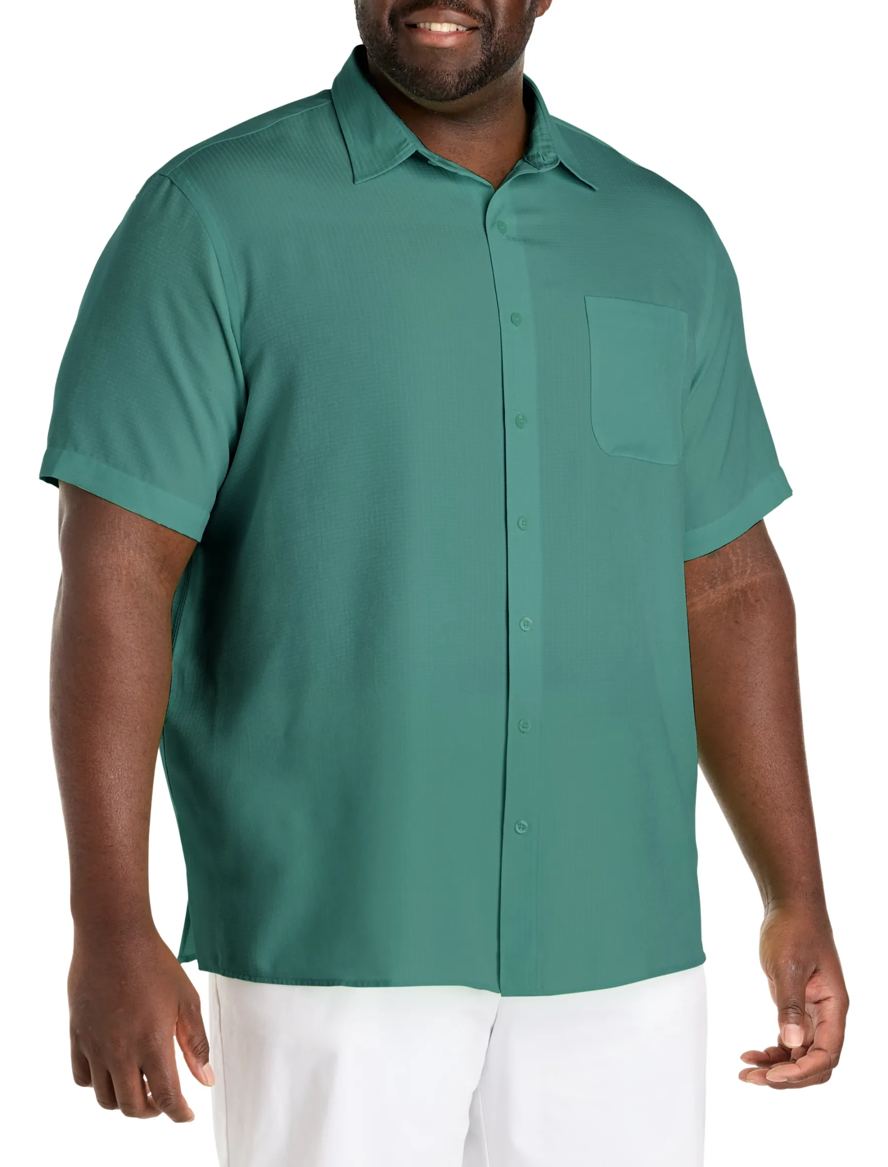 Microfiber Comfort Grid Sport Shirt