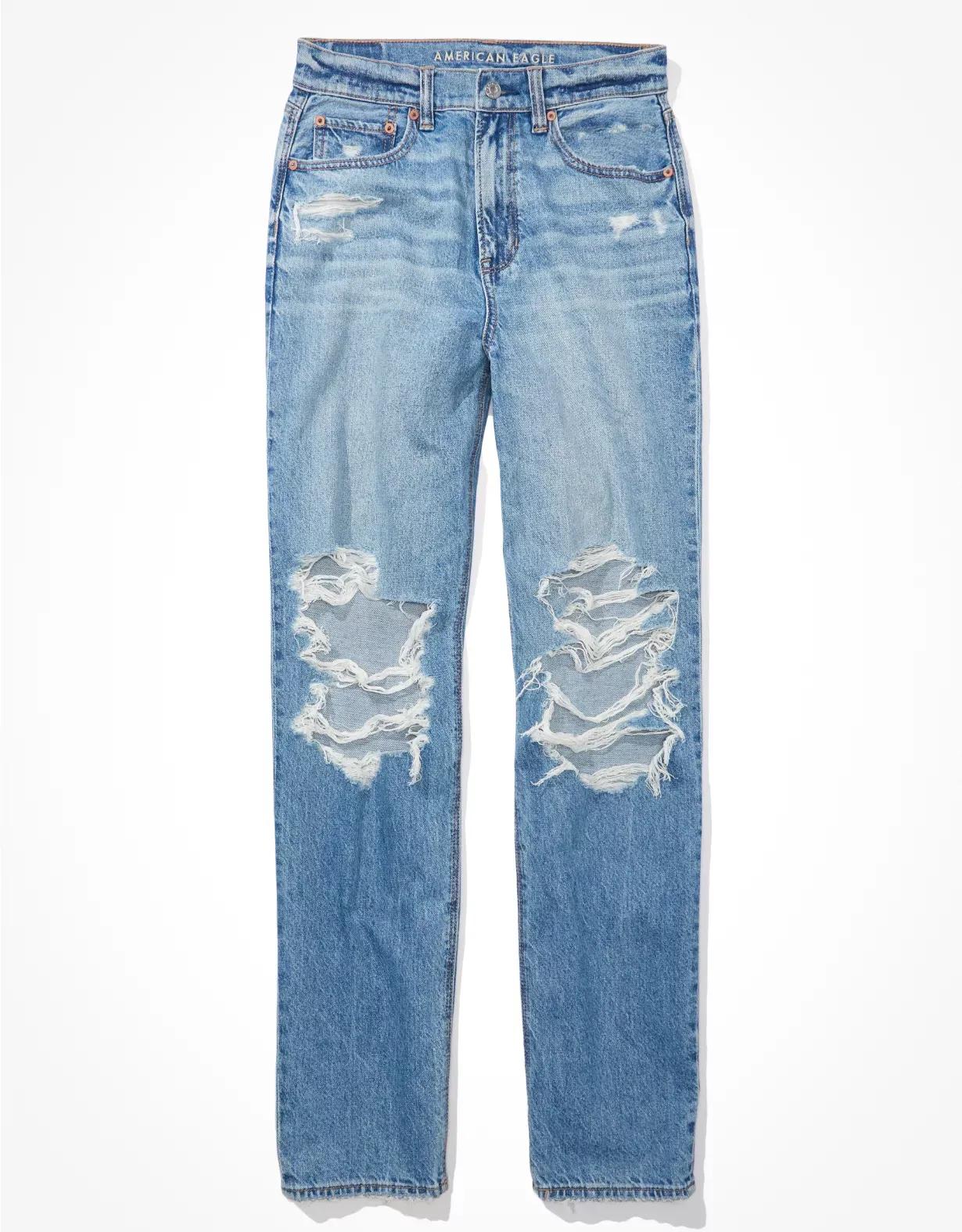 Strigid Ripped Highest Waist Baggy Straight Jean