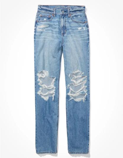 Strigid Ripped Highest Waist Baggy Straight Jean