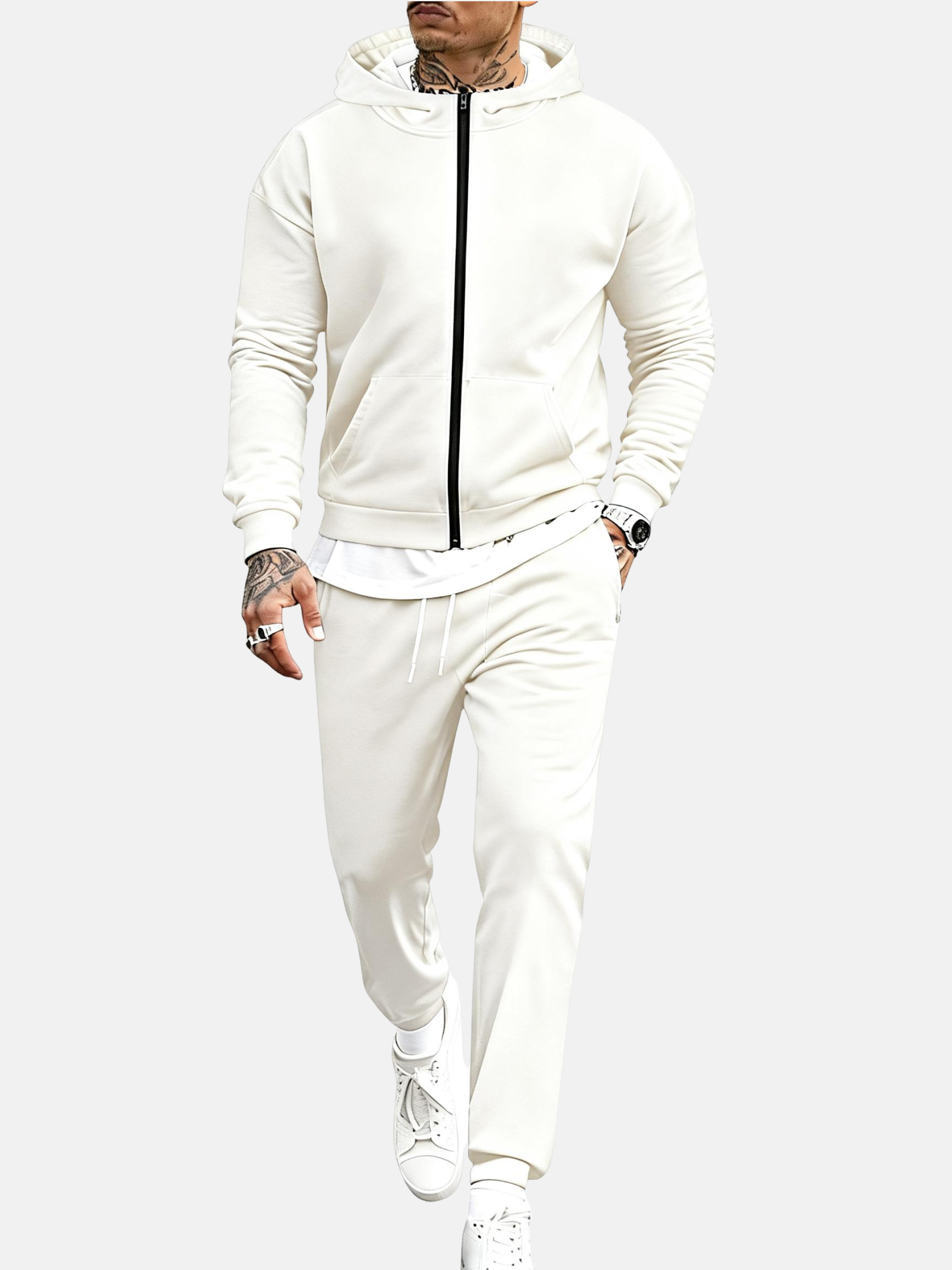 🔥Men's Tracksuits 2 Piece Outfits Long Sleeve Full Zip Hoodie and Sweatpants Jogging