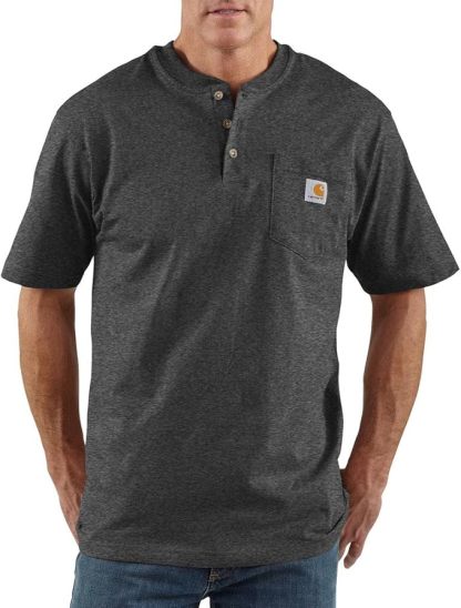 🔥Last Day Promotion!🔥CHT Men's K84 Workwear Loose Fit Heavyweight POLOS Henley T-Shirt(Also Available in Big & Tall)