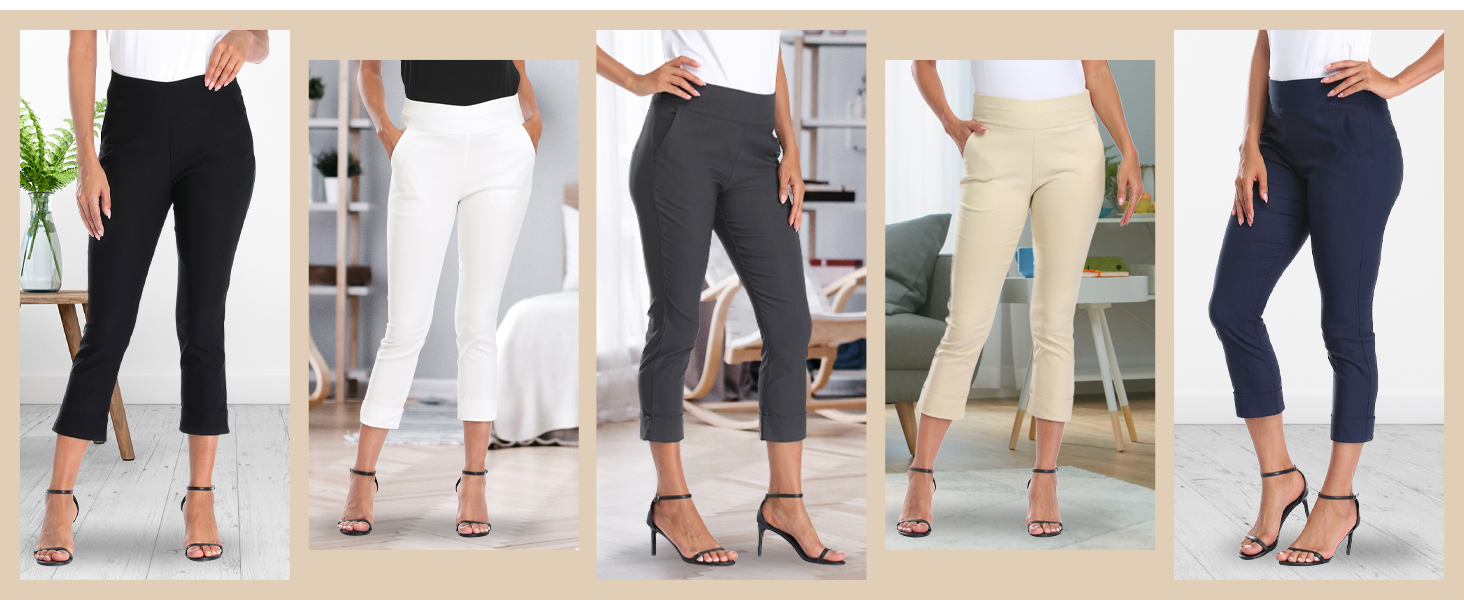 dress capris for women business casual capri spandex casual capri pants woman capri stretchies