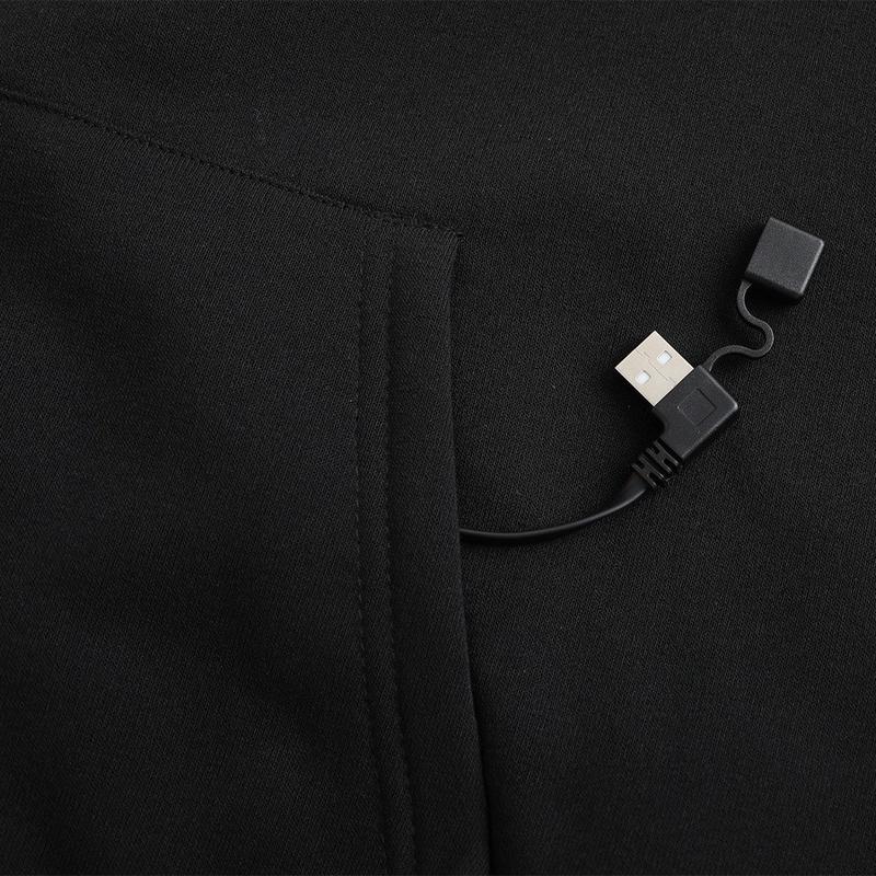 Men's Smart Heated Hoodie - USB Powered, 5-Zone Heating, 3-Speed Warmth for Winter