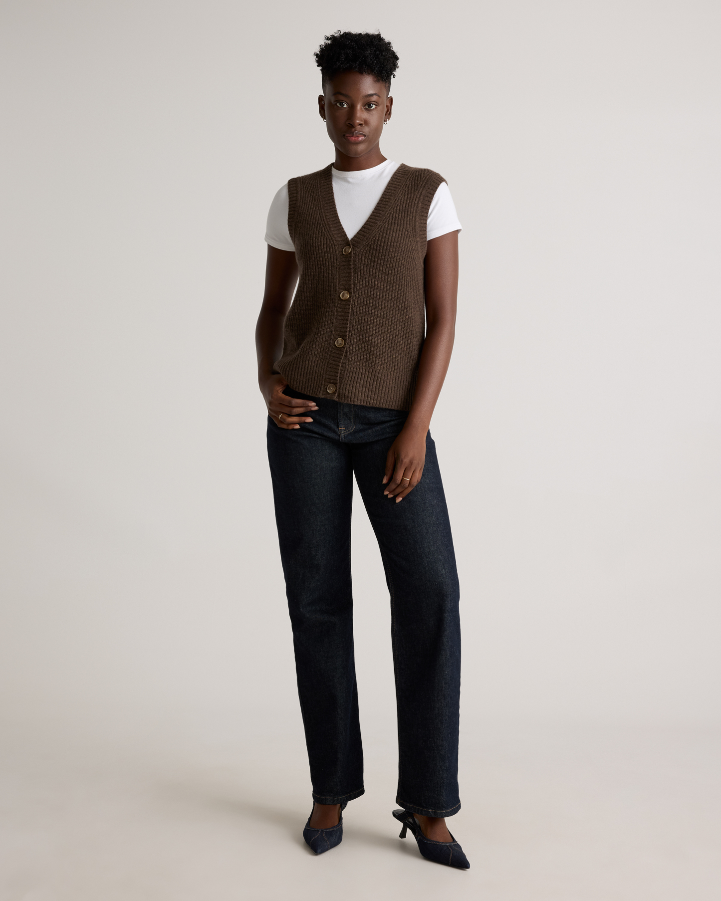 Mongolian Cashmere Fisherman Sweater Vest