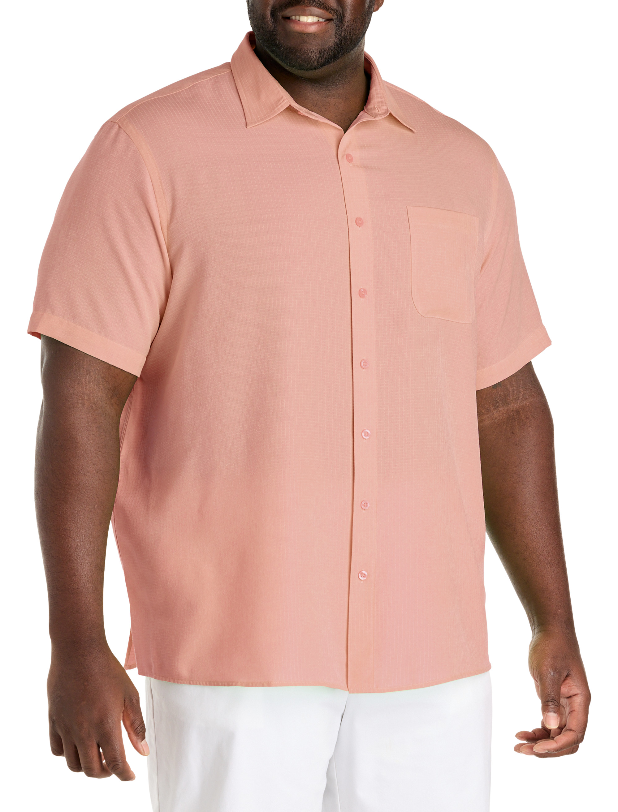 Microfiber Comfort Grid Sport Shirt