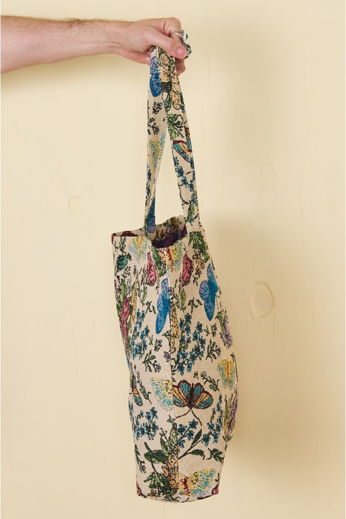 Butterfly Garden Jacquard Tote Bag