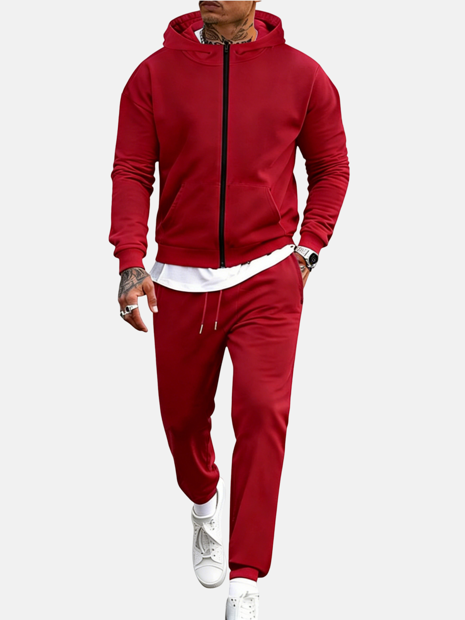 🔥Men's Tracksuits 2 Piece Outfits Long Sleeve Full Zip Hoodie and Sweatpants Jogging