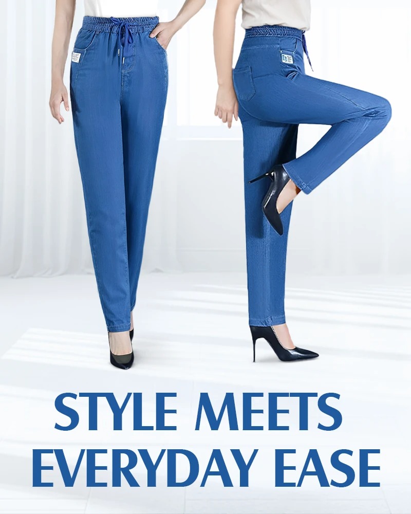 ⏰Last Day Sale🔥Women's High Waist Ultra-Stretch Mom Jeans