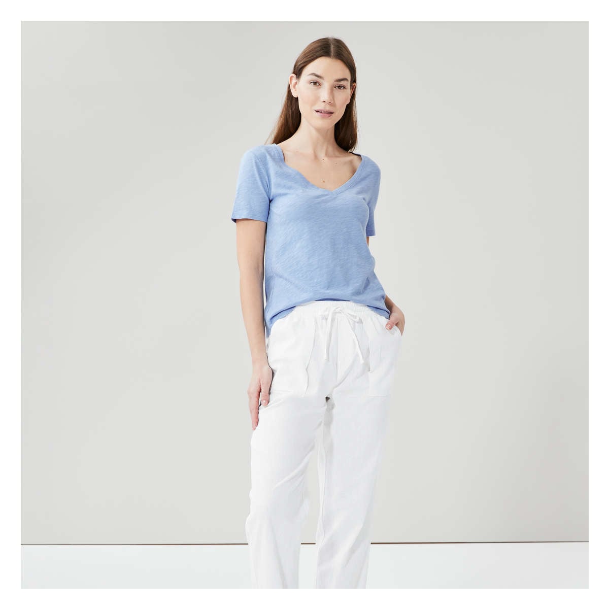 Linen-Blend Pant
