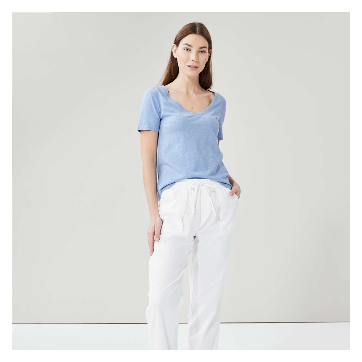 Linen-Blend Pant