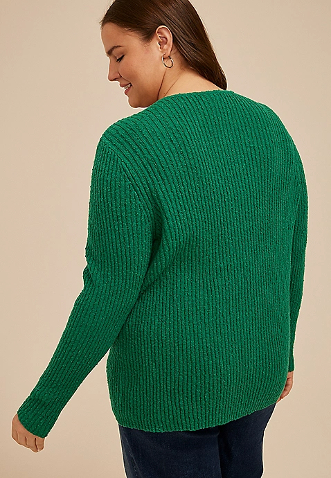 Tie Front Ribbed Cardigan