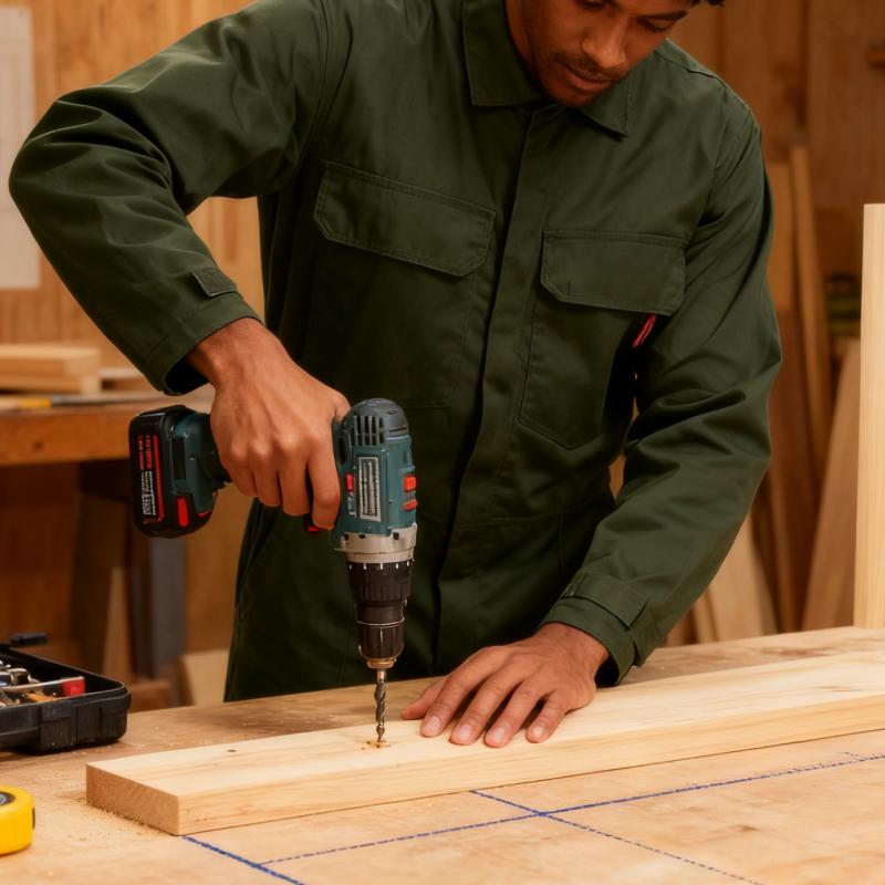 WORK IDEA Men's 100% Cotton Workwear. It features long sleeves, durable twill fabric, multiple pockets for storage, and is suitable for both casual and work scenarios.