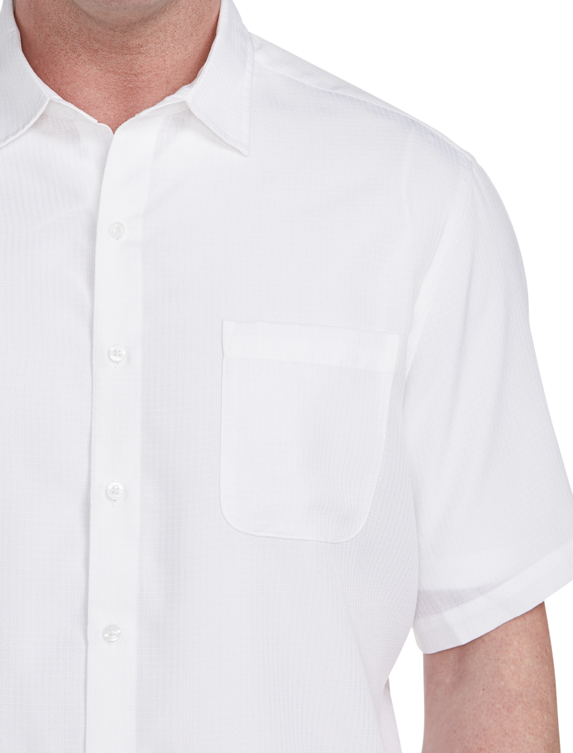Microfiber Comfort Grid Sport Shirt