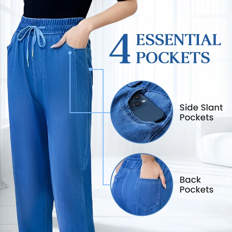 ⏰Last Day Sale🔥Women's High Waist Ultra-Stretch Mom Jeans