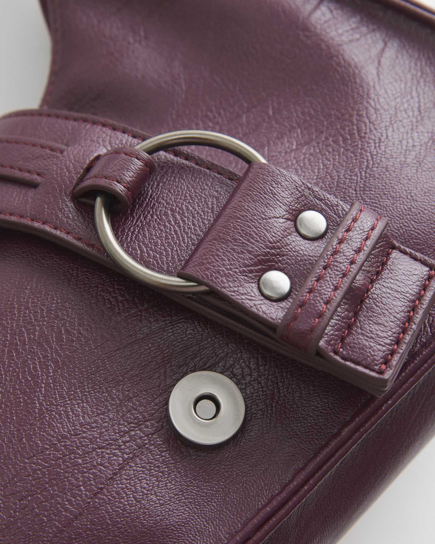 Belted Faux Leather Purse