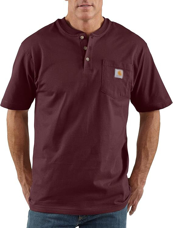 🔥Last Day Promotion!🔥CHT Men's K84 Workwear Loose Fit Heavyweight POLOS Henley T-Shirt(Also Available in Big & Tall)