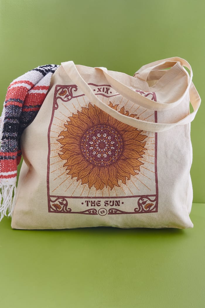 EBX Sunflower Tarot Card Tote Bag