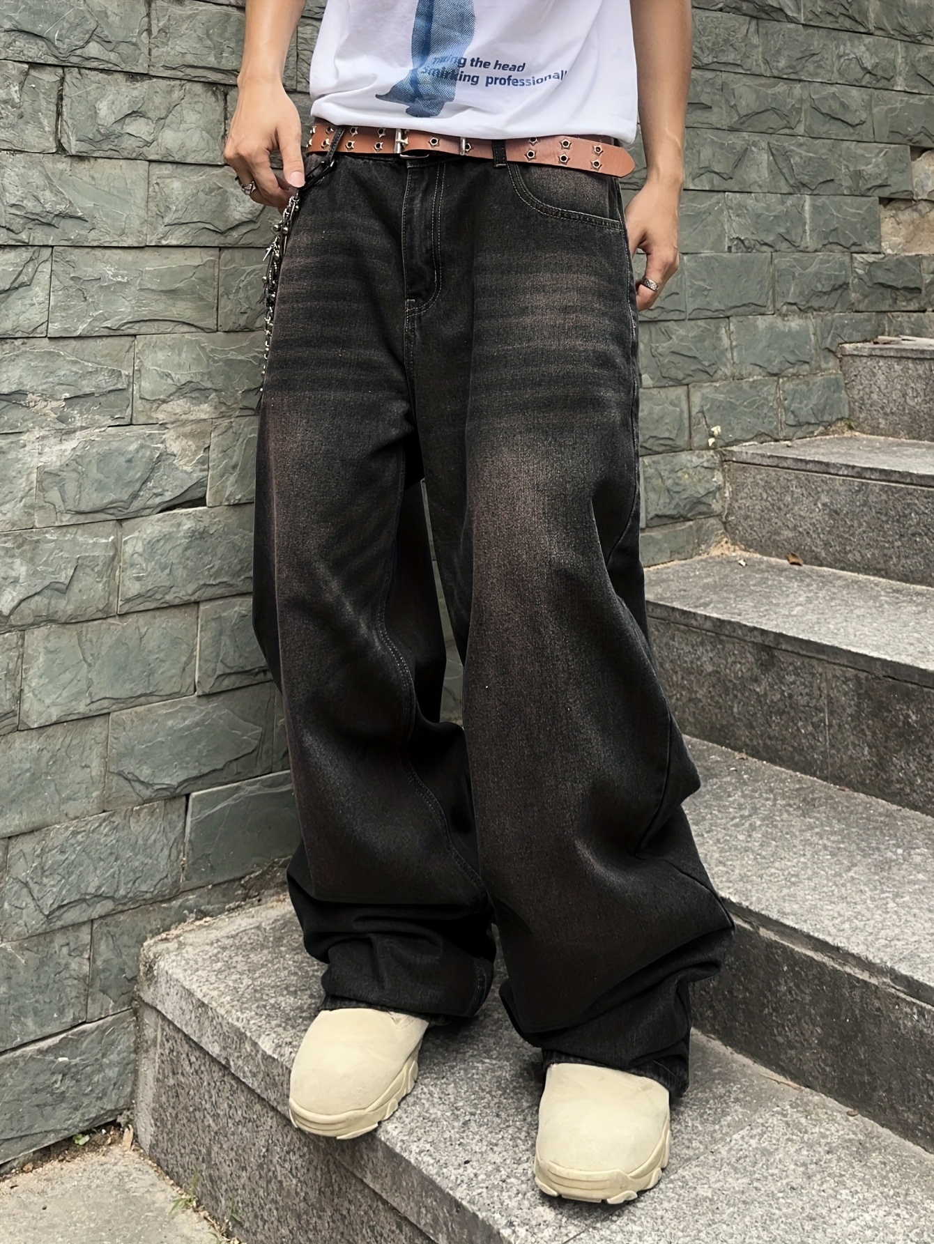 Men's Vintage Baggy Jean Wide Leg Denim Pant