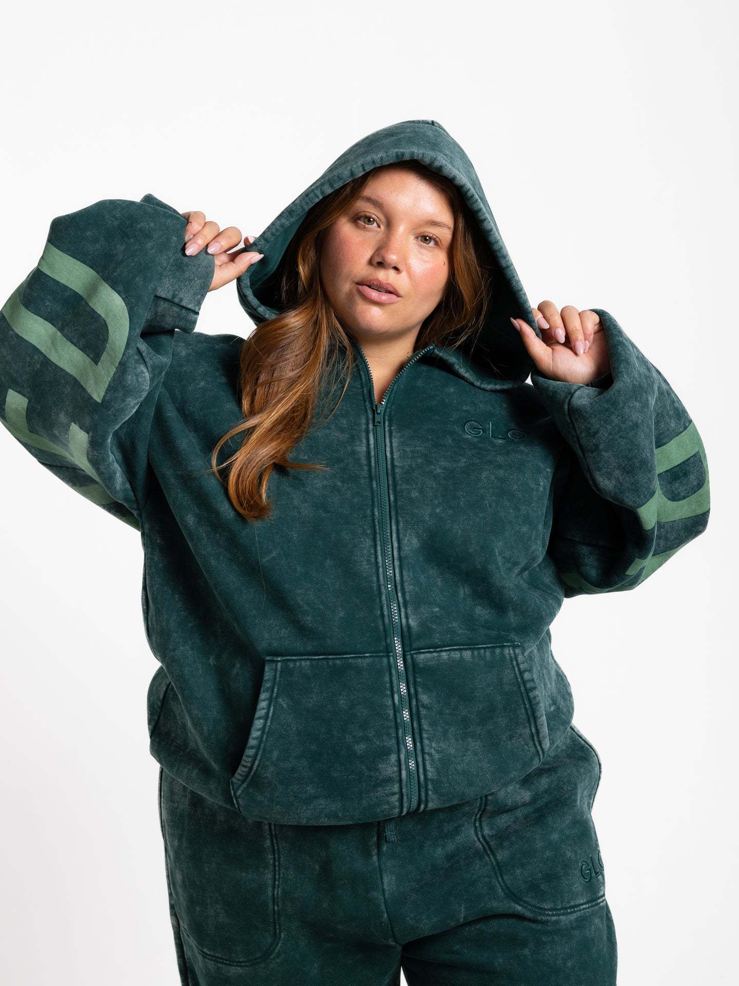 Kingdom Essential Snow Wash Zip Hoodie
