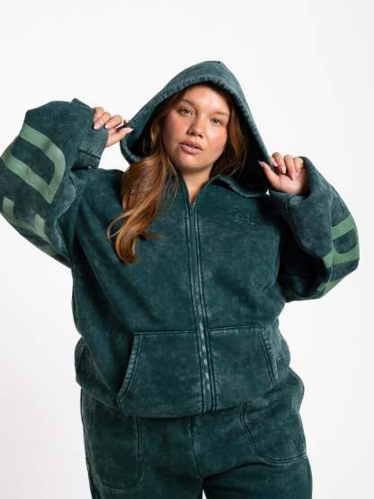 Kingdom Essential Snow Wash Zip Hoodie