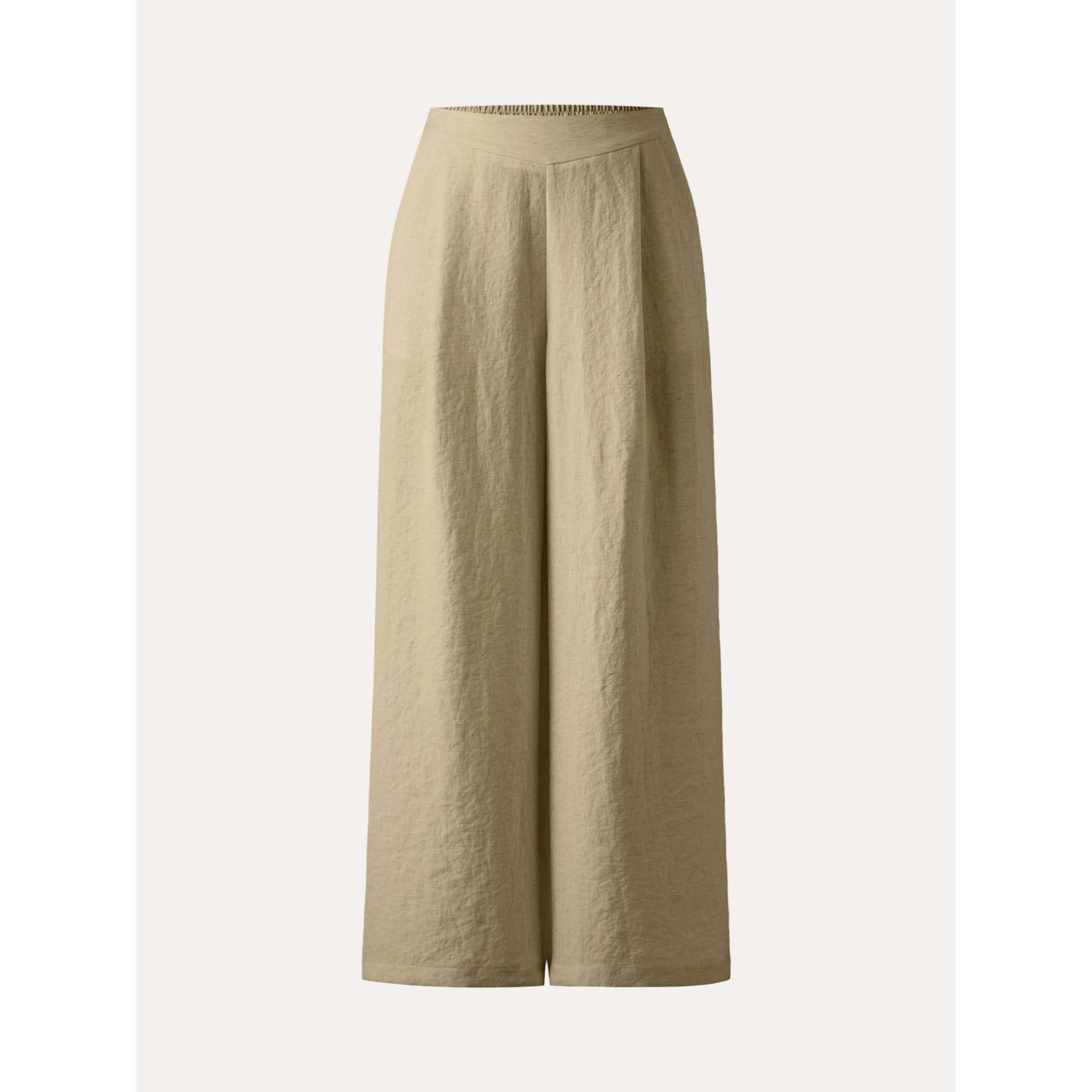 Breezy Linen-Like Mid Rise Wide Leg Pant with Pockets