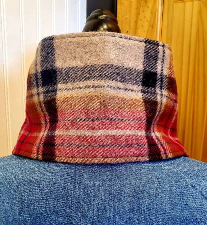 Wool Cowl Scarf - Vintage Stewart Tartan
