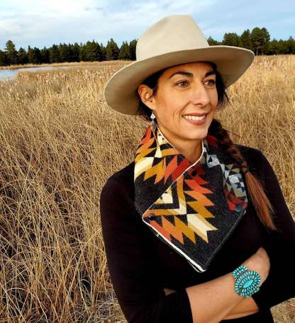 Wool Cowl Scarf - Pueblo Dwelling