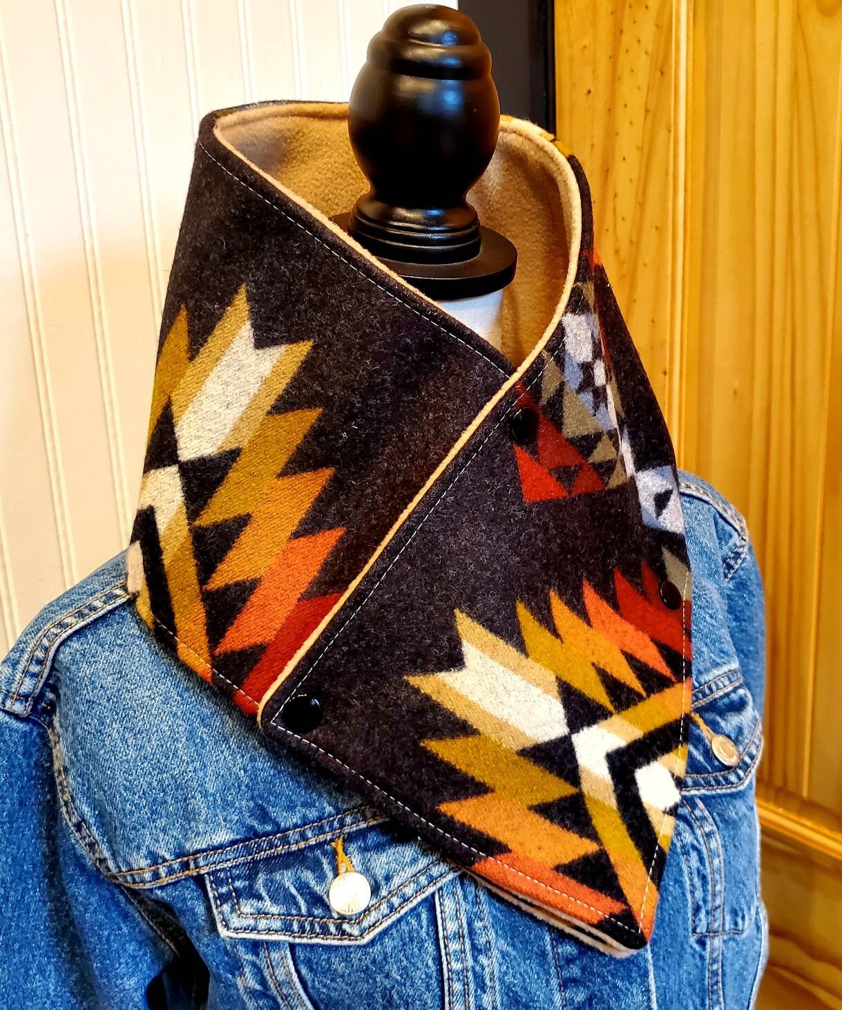 Wool Cowl Scarf - Pueblo Dwelling