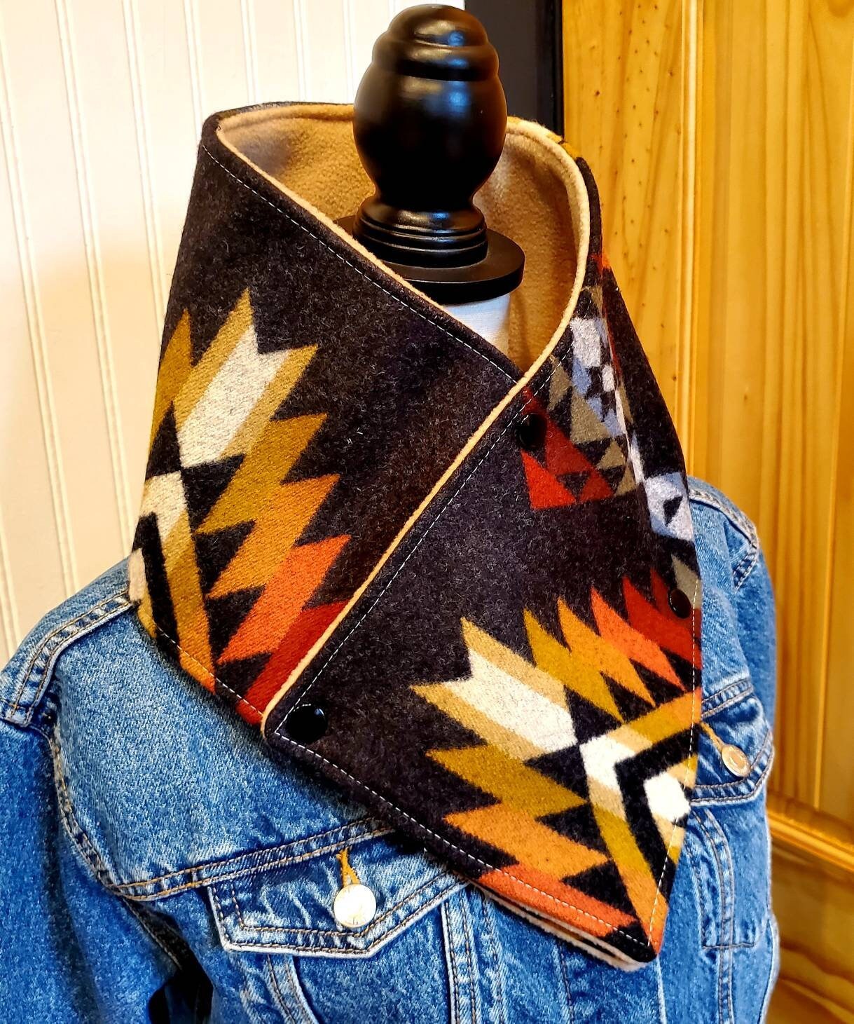 Wool Cowl Scarf - Pueblo Dwelling