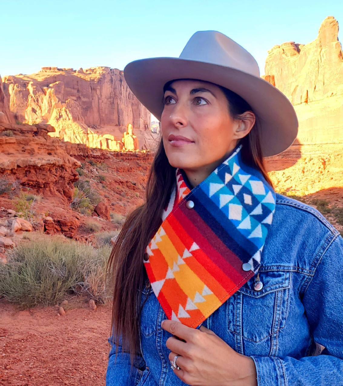 Western Wool Cowl Scarf - Pilot Rock