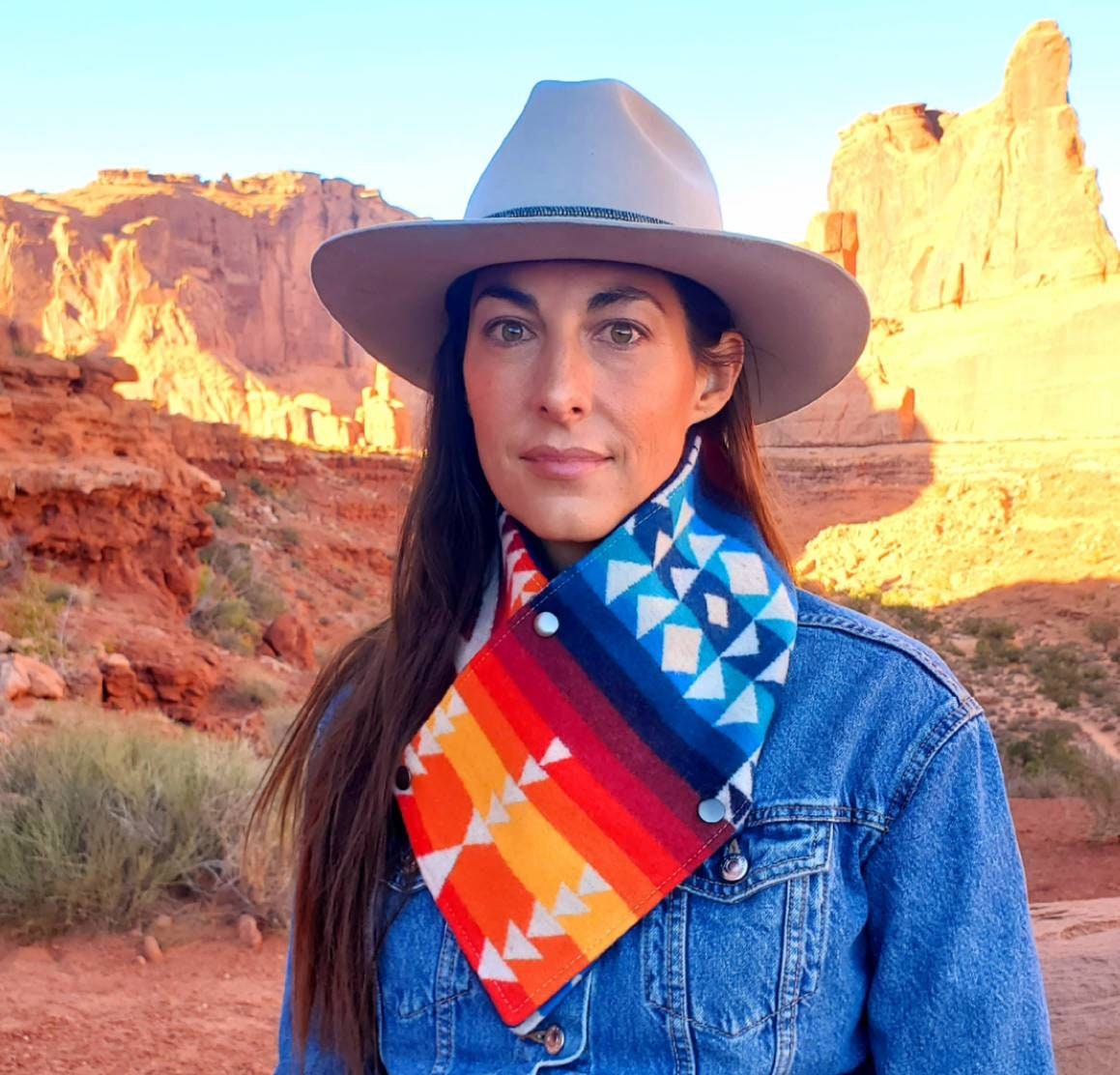 Western Wool Cowl Scarf - Pilot Rock