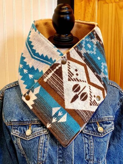 Western Aztec Warm Neck Hood Cowboy Buckaroo Cowl