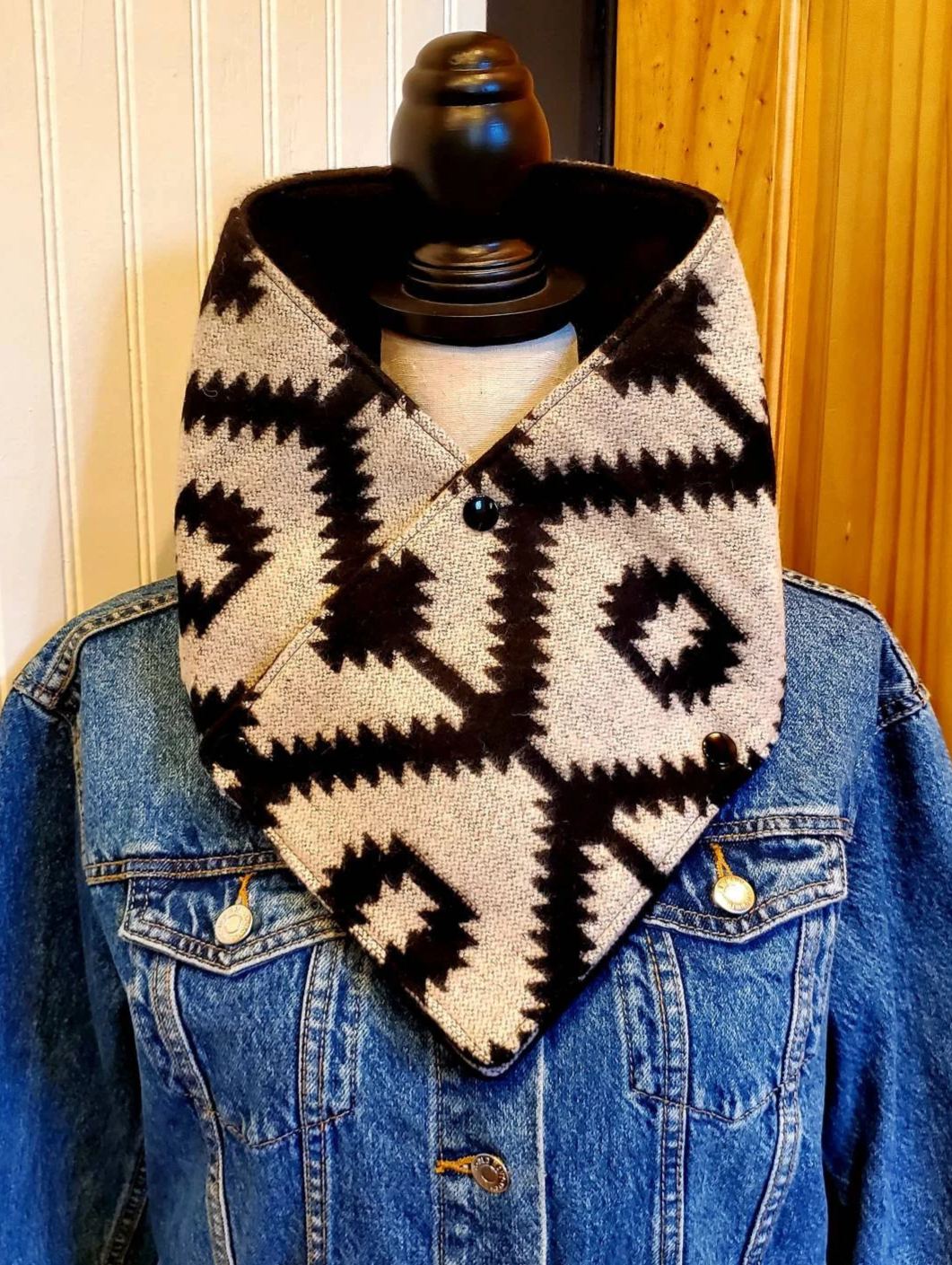 Western Aztec Warm Neck Hood Cowboy Buckaroo Cowl
