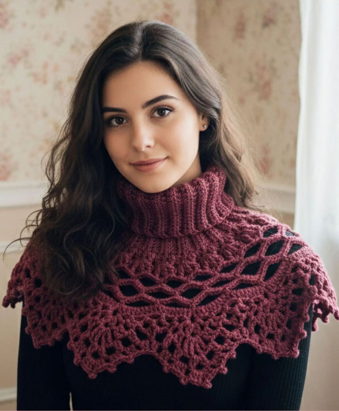 Mystery Cowl Neck Warmer Crochet Turtleneck Cowl 