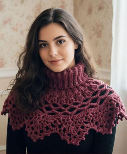 Mystery Cowl Neck Warmer Crochet Turtleneck Cowl 