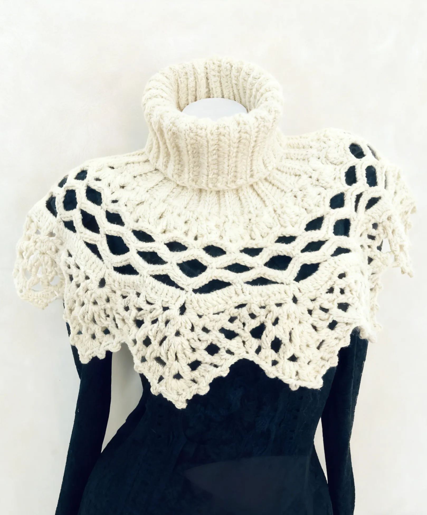 Mystery Cowl Neck Warmer Crochet Turtleneck Cowl 