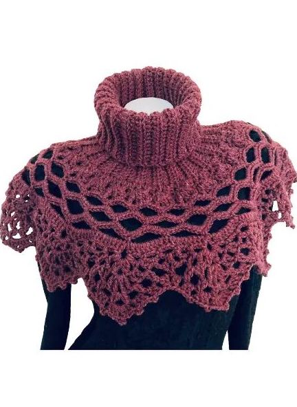 Mystery Cowl Neck Warmer Crochet Turtleneck Cowl 