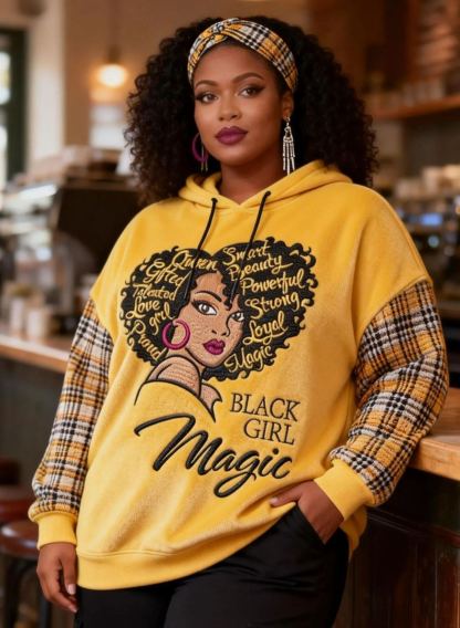 Black Girl Magic Embroidered Hoodie