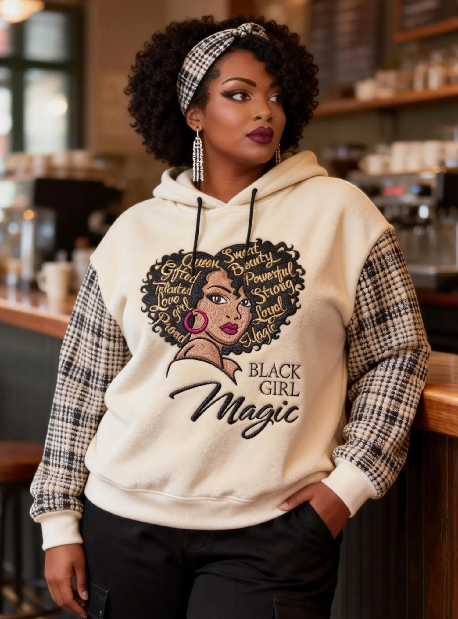 Black Girl Magic Embroidered Hoodie