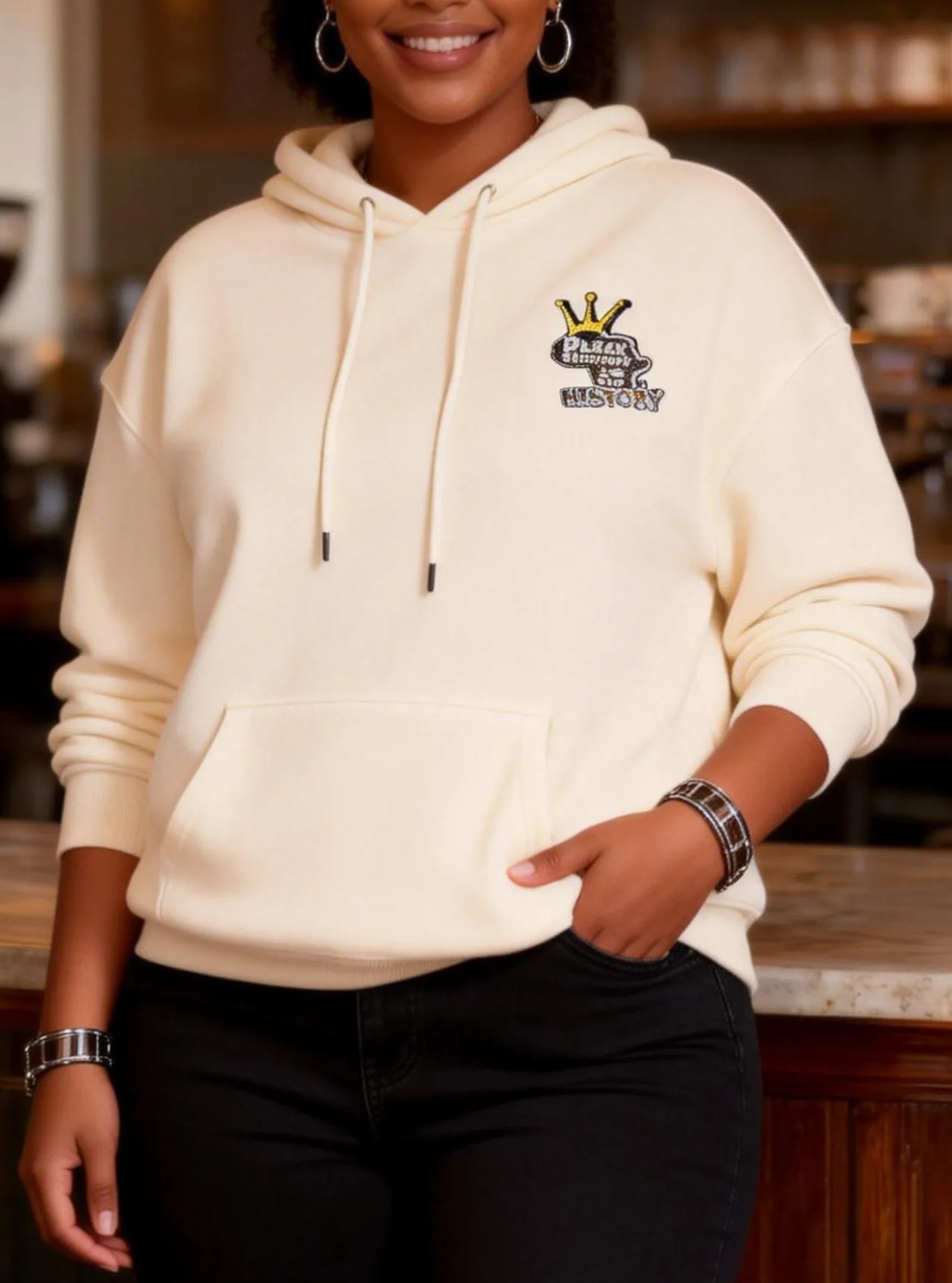  “Black History Is Our History” Sequin Long Sleeve Hoodie