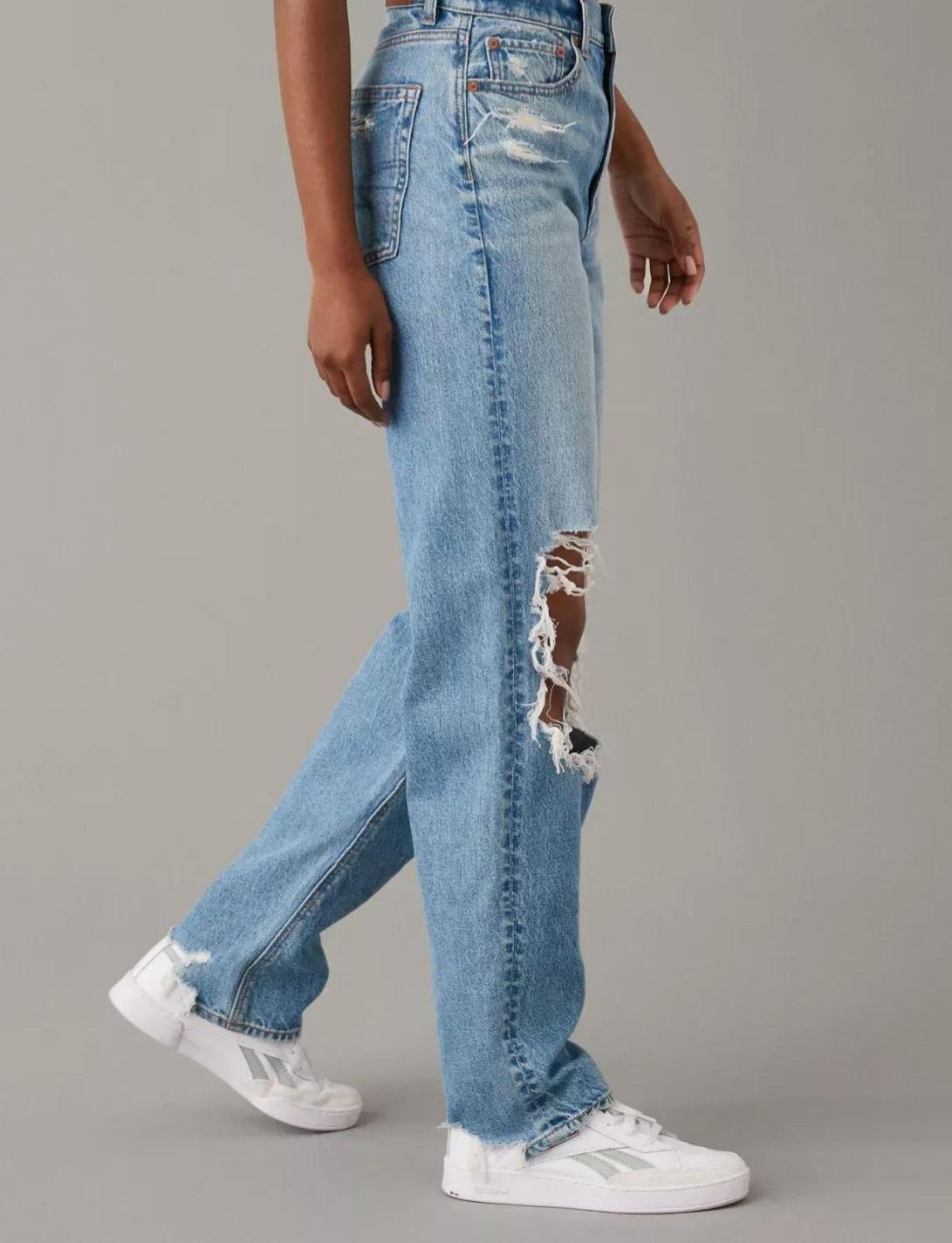 Strigid Ripped Highest Waist Baggy Straight Jean