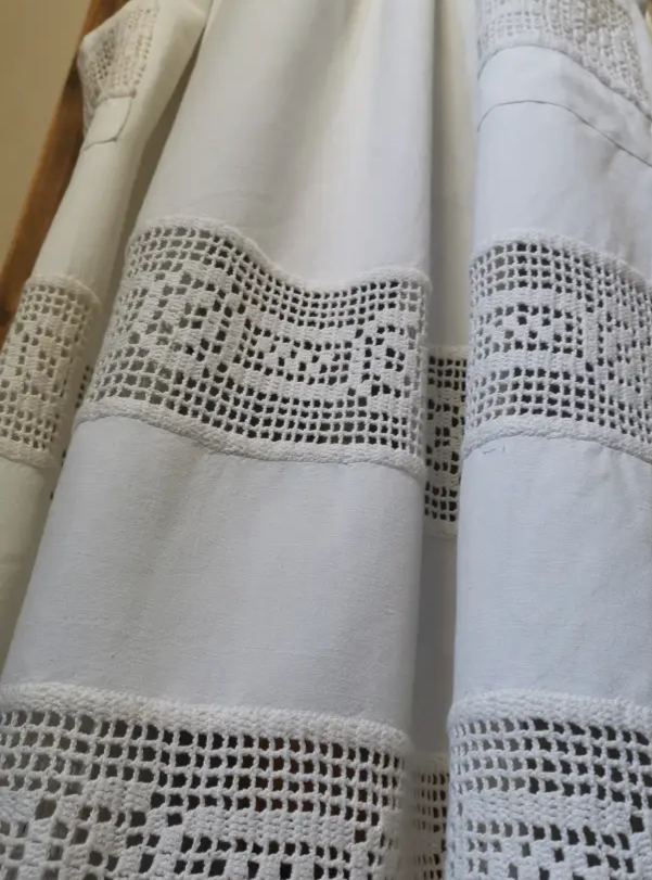 Women's Cotton Crochet Frill Apron