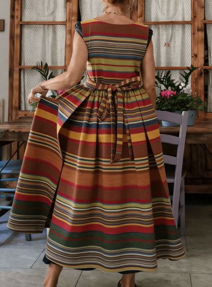 Vibrant Multi-Stripe Apron