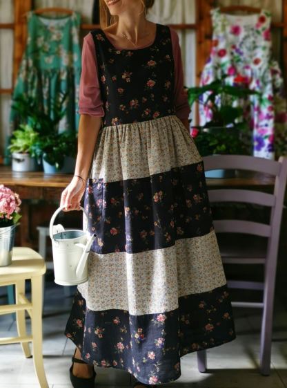 Vintage Patchwork Floral Apron